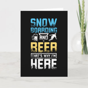 Carte Snowboard Et Bière