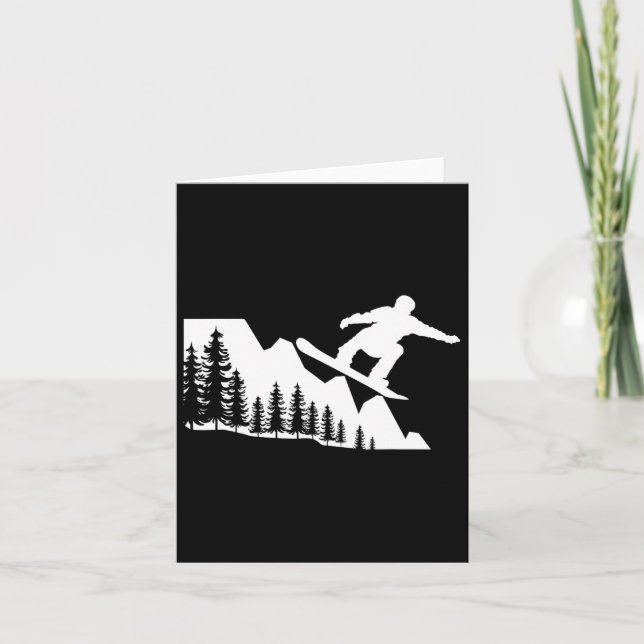 Carte Snowboard Mountain Sports d'hiver Aventure neige (Devant)