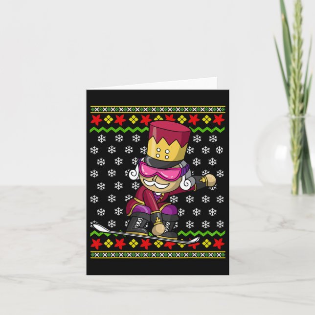 Carte Snowboard Nutcracker Snowboard Laid Noël S (Devant)
