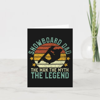 Carte Snowboard Papa L'Homme Le Mythe La Légende Snowboa