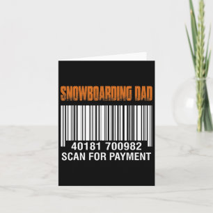 Carte Snowboard Papa Scan Pour Paiement Drôle Père D