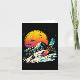 Carte Snowboard Portrait Sports d'hiver