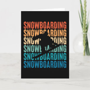 Carte Snowboard Retro Cadeau pour Snowboard