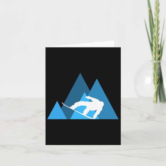 Carte Snowboard Retro Cool Vintage Snowboard (Devant)