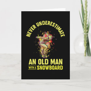 Carte Snowboard Retro Ski Sur Snowboard Snowboarder
