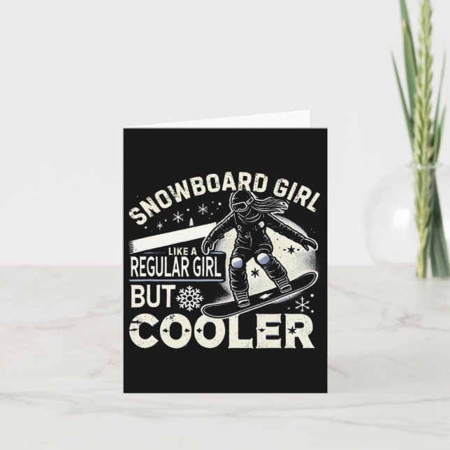 Carte Snowboard Shirt Girls Snowboarder Snowboard Lov (Devant)