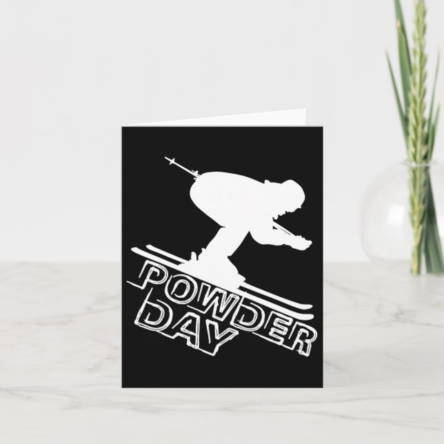 Carte Snowboard Ski Hiver Sports Powder Day Downhill Sk (Devant)