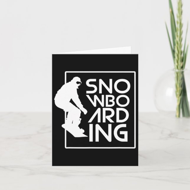 Carte Snowboard Snowboard Cadeau Love Snowboard (Devant)