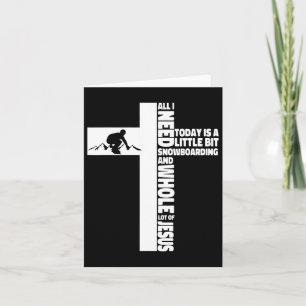 Carte Snowboard Snowboard Jesus Faith Cross Christian
