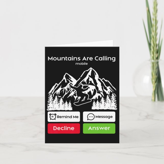 Carte Snowboard Snowboard Mobile Phone Display Mounta (Devant)