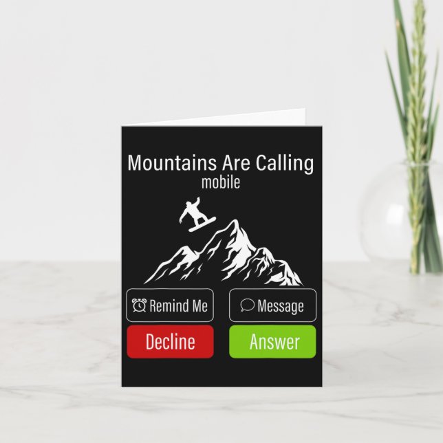 Carte Snowboard Snowboard Mobile Phone Display Mounta (Devant)