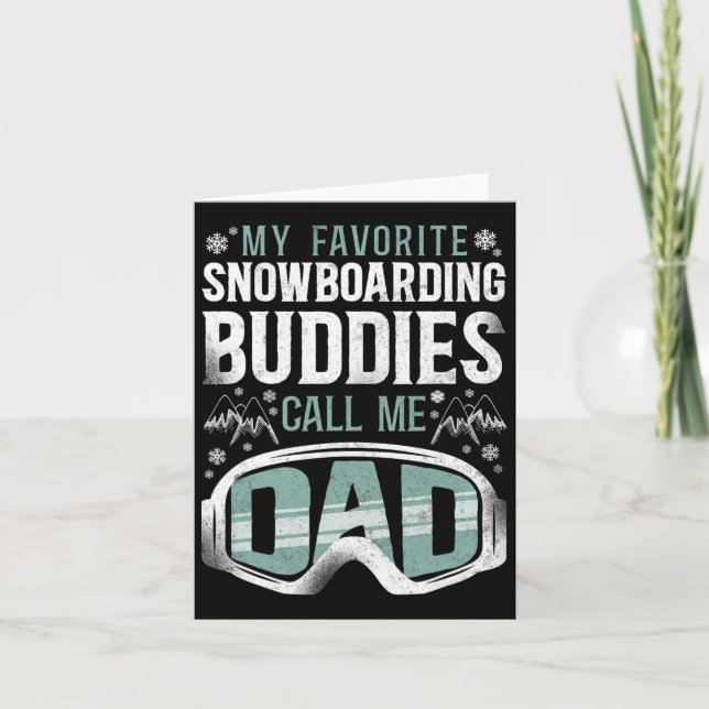 Carte Snowboard Snowboard Papa Vintage (Devant)