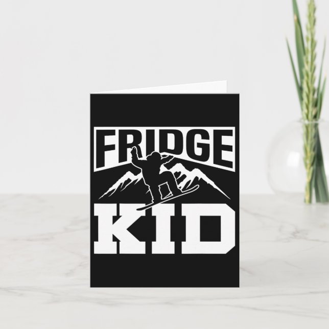 Carte Snowboard Snowboard Réfrigérateur Kid 1 (Devant)