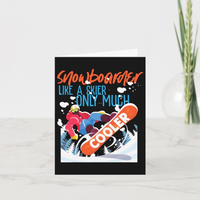 Carte Snowboard Snowboard Snowboard Comme Un Ski Sur (Devant)