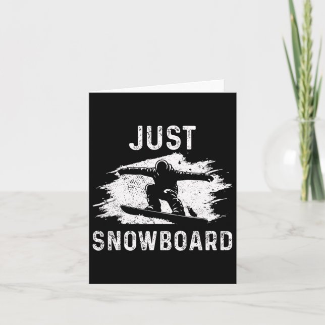 Carte Snowboard Snowboard Vintage Just Snowboard (Devant)
