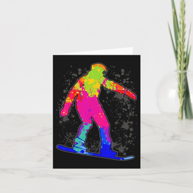 Carte Snowboard Snowboardeur Snowboard Garçons Enfants 2 (Devant)