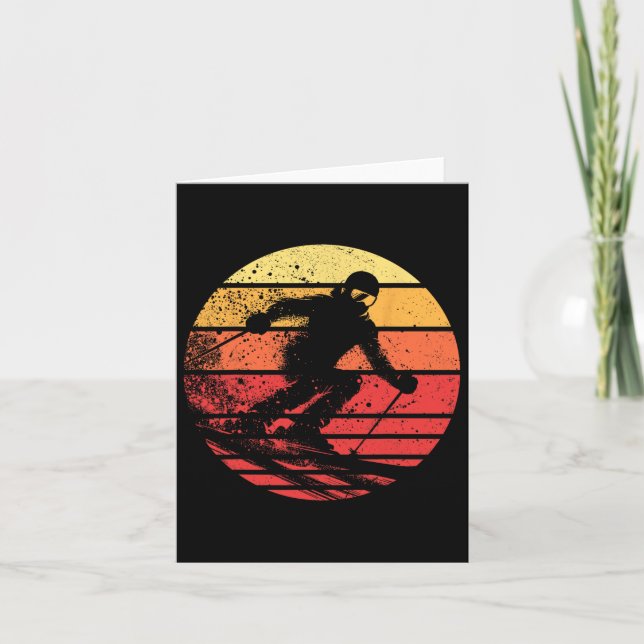 Carte Snowboard Sunset Sports d'hiver Skier Snowboard (Devant)
