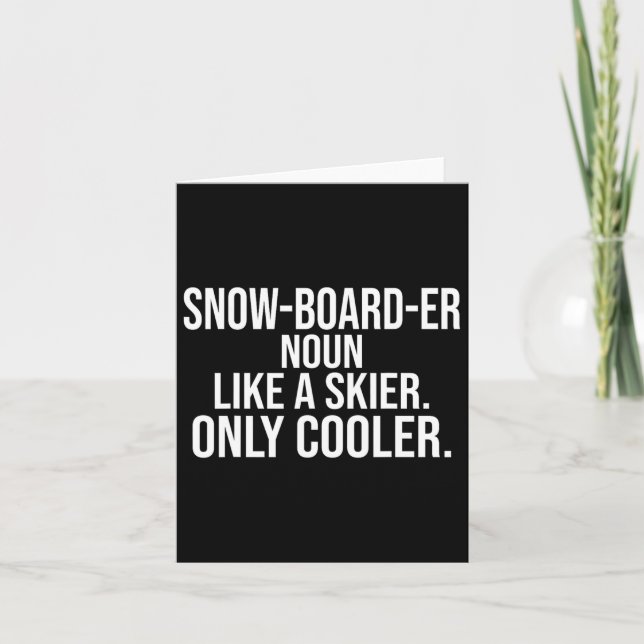 Carte Snowboarder Définition Dictionnaire Drôle Snowboar (Devant)