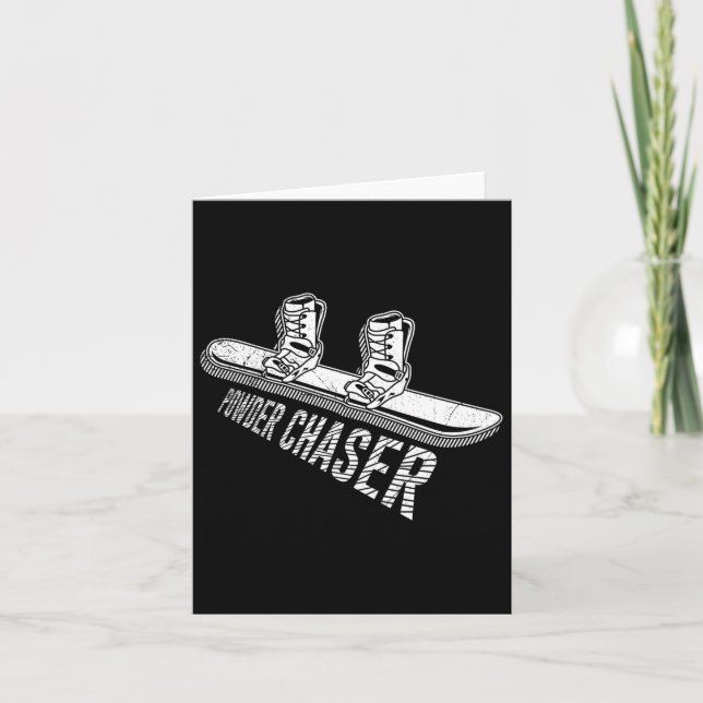 Carte Snowboarder en poudre Chaser Drôle Snowboard enfan (Devant)