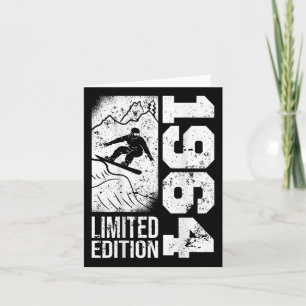 Carte Snowboarder Vintage 1964 Anniversaire Snowboard Sn