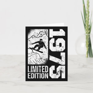 Carte Snowboarder Vintage 1975 Anniversaire Snowboard Sn