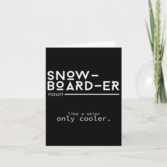 Carte Snowboardeur Définition Funny Snowboard Winter S (Devant)