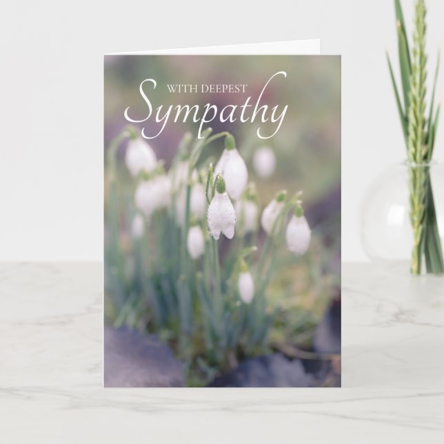 Carte Snowdrops Sympathy Card (Devant)