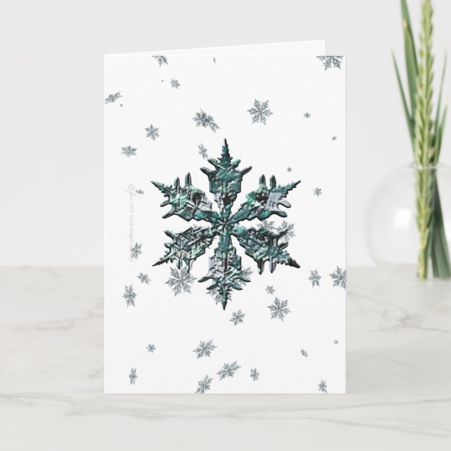 Carte Snowflake chatoyante 1 (Devant)