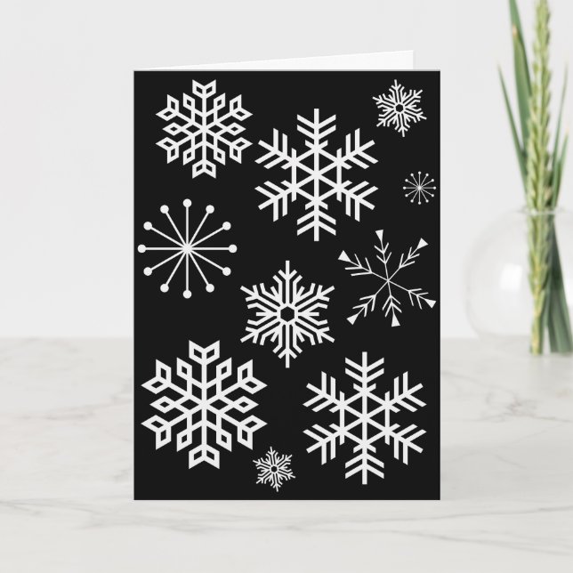 Carte Snowflakes Winter Wings Christmas Holiday Card (Devant)