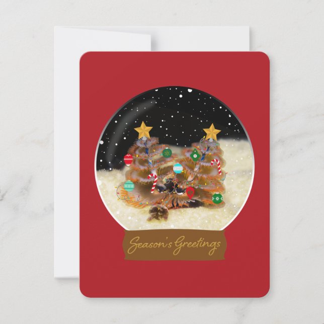 Carte Snowglobe Joyeuses Fêtes Xmas Tree (Devant)