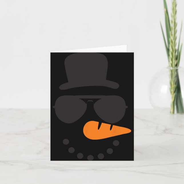 Carte Snowman Face Family Christmas Matching Costume Men (Devant)