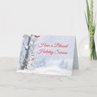 Carte Snowman Holiday