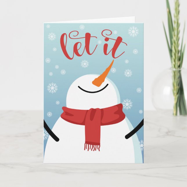 Carte Snowman laisse neiger (Devant)