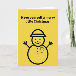 Carte Snowman laissez votre coeur être léger - Noël