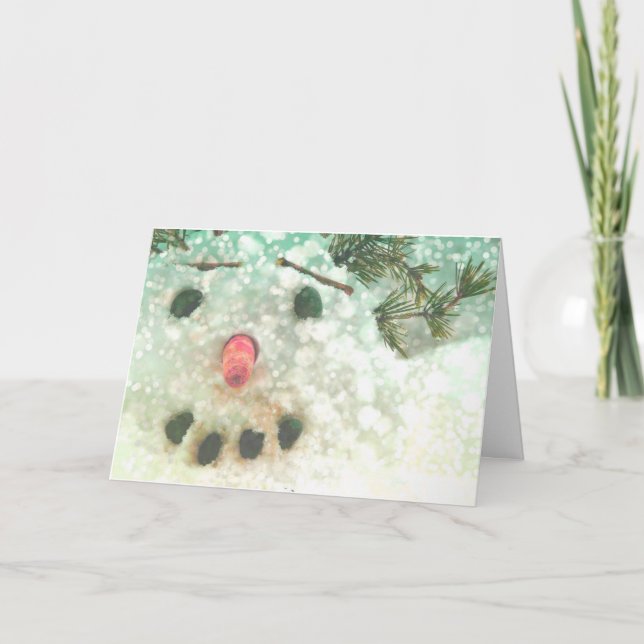 Carte Snowman lueur "Je ne suis qu'un simple bonhomme de (Devant)