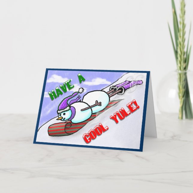 Carte Snowman "Yule Cool" (Devant)