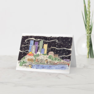 Carte Snowy Skyline