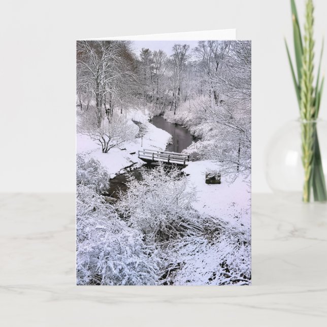 Carte Snowy Town Brook Plymouth MA (Devant)
