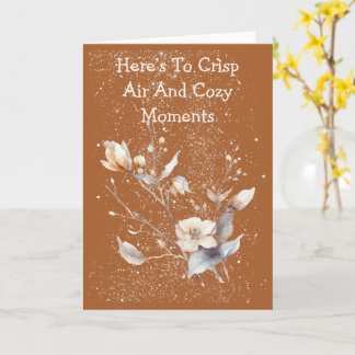 Carte Snowy Warm Winter Blossoms Greeting Card