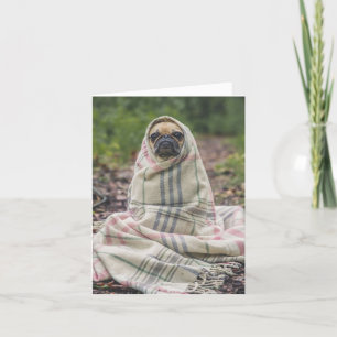 Carte Snug as a pug in a rug card