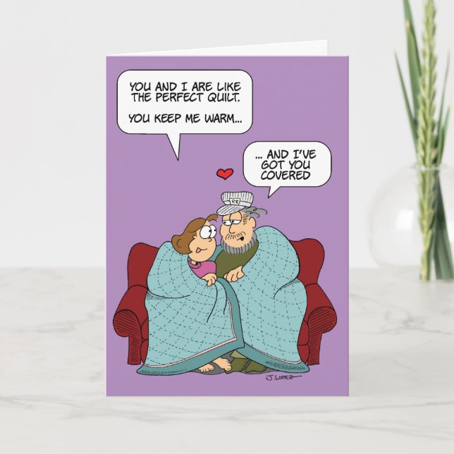Carte Snuggle Under a Quilt - By the Yard® - Valentine's (Devant)
