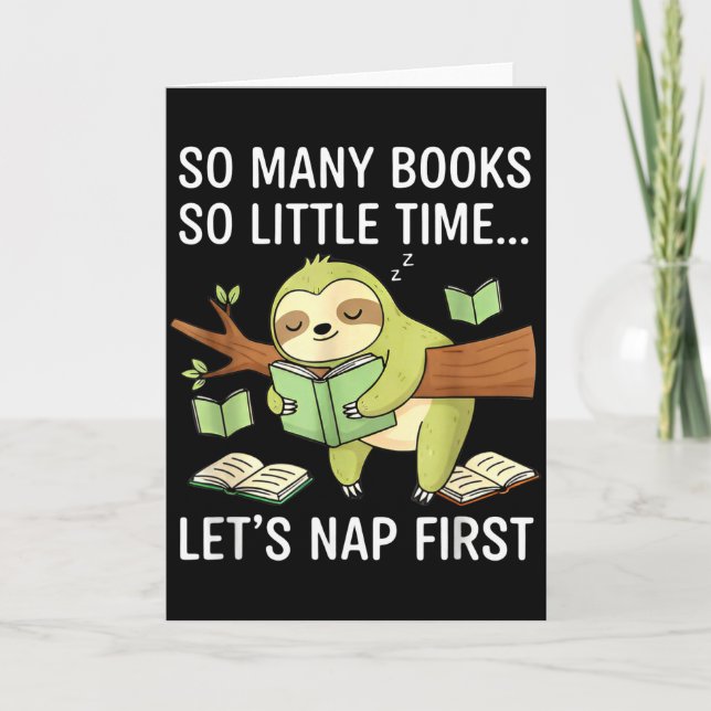 Carte So Many Books Little Time Nap First Sloth  (Devant)