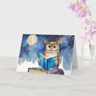 Carte Sober Owl Lecture Big Book Recovery Anniversaire