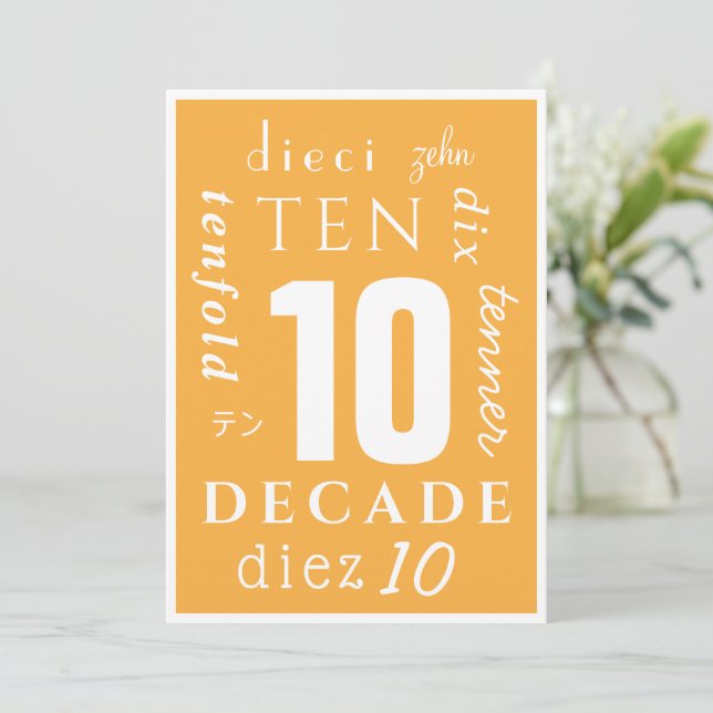 Carte Sobre 10 ans (Debout devant)