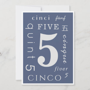 Carte Sobre de cinq ans