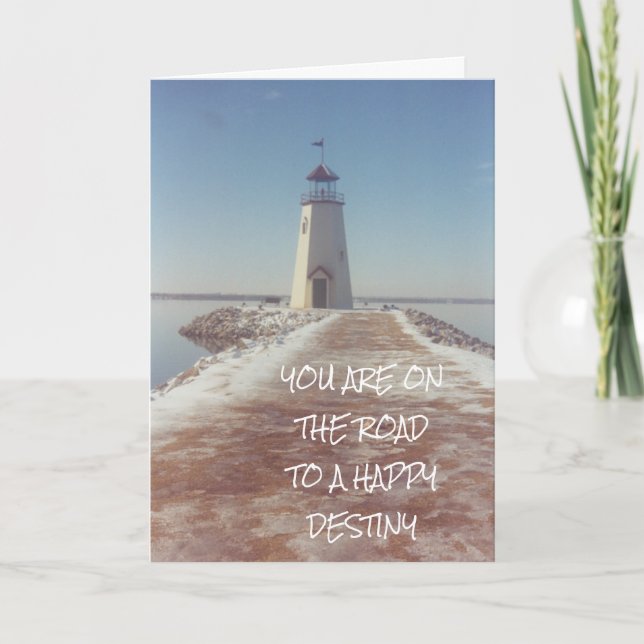 Carte Sobriety Birthday Recovery Lighthouse (Devant)