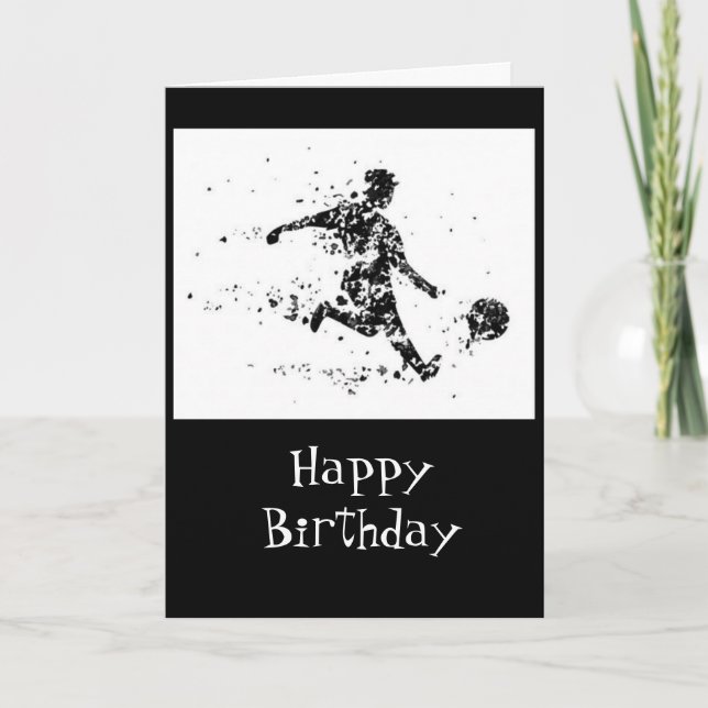 Carte Soccer amusant Chocolat Anniversaire Gâteau Calori (Devant)