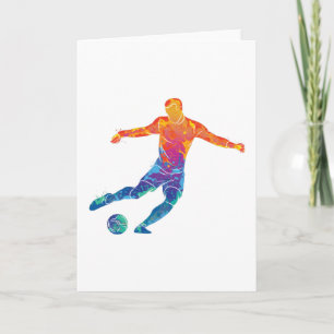 Carte Soccer aquarelle