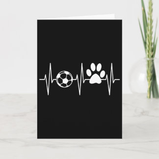Carte Soccer Dog Shirt Funny Dog Lover Soccer Player Hea