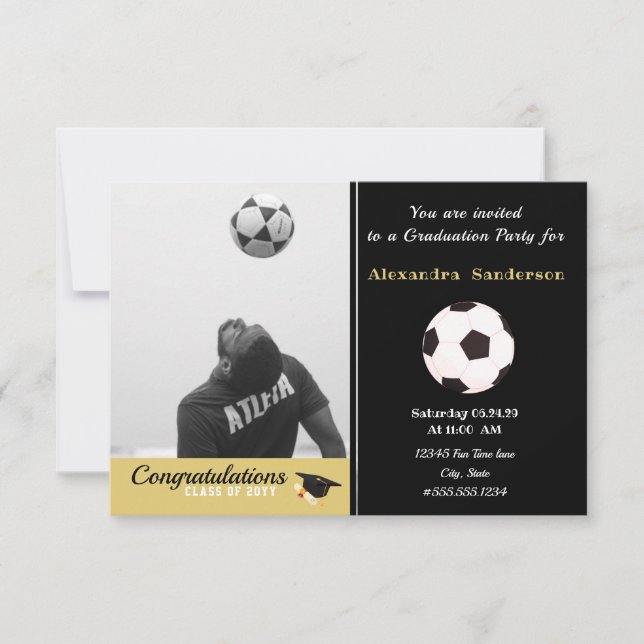 Carte Soccer Football joueur gradué Photo party (Devant)